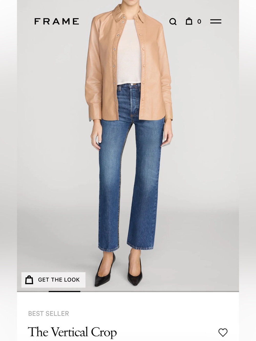 Frame Jeans vertical crop worn once size 25